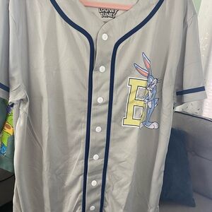 Looney Tunes Gray Baseball Jersey